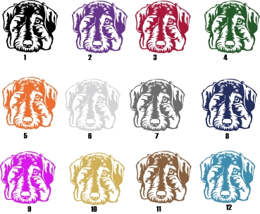 Preview: Autoaufkleber "Dackel (Rauhaar)" Kopf