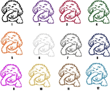 Preview: Autoaufkleber "Bologneser" Kopf