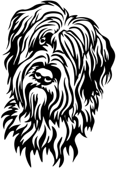 Aufkleber Briard