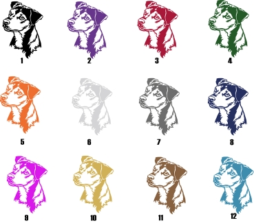 Preview: Autoaufkleber "Brasilianischer Terrier" Kopf