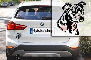 Preview: Autoaufkleber "American Staffordshire Terrier" Kopf