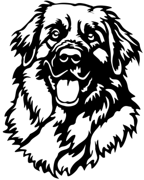 Aufkleber Leonberger Kopf