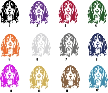 Preview: Autoaufkleber "Basset Bleu de Gascoyne" Kopf