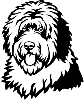 Aufkleber Bobtail Kopf