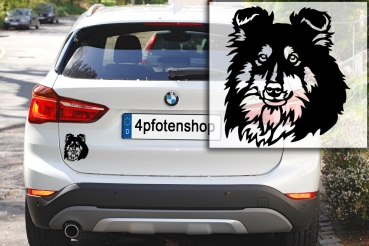 Preview: Autoaufkleber "Sheltie" Kopf