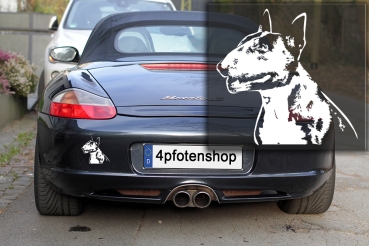 Autoaufkleber "Bullterrier" Kopf