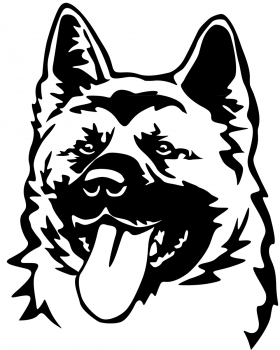 Autoaufkleber "American Akita" Kopf