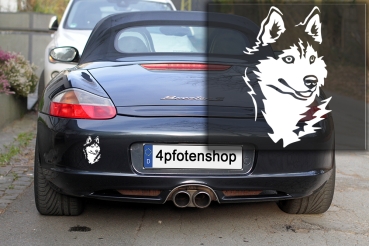 Autoaufkleber "Siberian Husky" Kopf