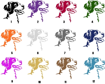 Autoaufkleber "Epagneul Breton" Kopf