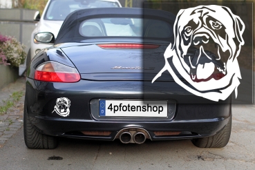 Autoaufkleber "Englischer Mastiff" Kopf