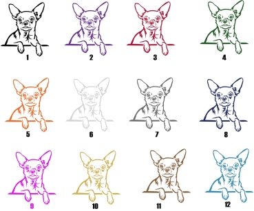 Autoaufkleber "Chihuahua" Kopf