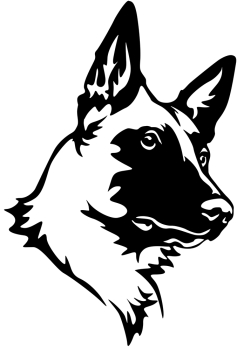 Autoaufkleber "Malinois" Kopf