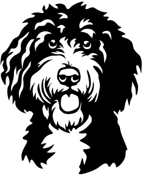 Autoaufkleber "Sheepadoodle" Kopf