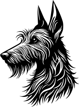 Aufkleber Podenco Kopf