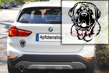 Autoaufkleber "Englischer Mastiff" Kopf