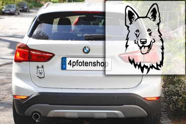 Autoaufkleber "Schweizer Schäferhund" Kopf