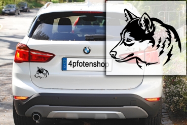 Autoaufkleber "Siberian Husky" Kopf