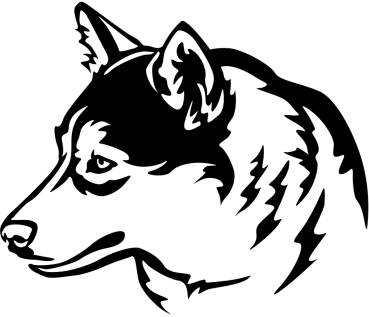 Autoaufkleber "Siberian Husky" Kopf