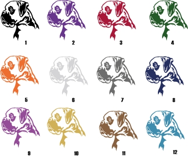 Autoaufkleber "Boxer" Kopf