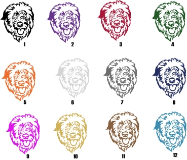 Preview: Autoaufkleber "Irish Wolfhound" Kopf