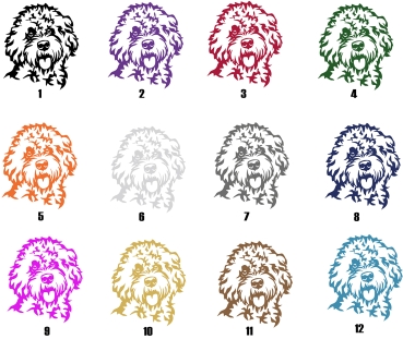 Preview: Autoaufkleber "Cockapoo" Kopf