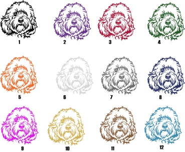 Preview: Autoaufkleber "Cockapoo" Kopf