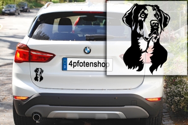 Autoaufkleber "Großer Schweizer Sennenhund" Kopf