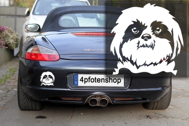 Autoaufkleber "Shih-Tzu" Kopf