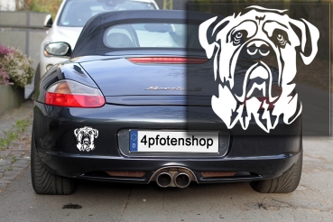 Autoaufkleber "Bullmastiff" Kopf