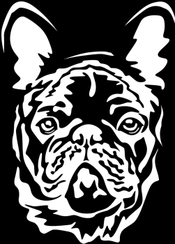 Autoaufkleber "Französische Bulldogge" Kopf