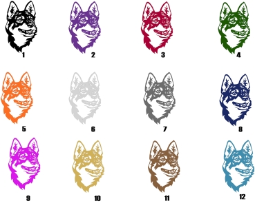 Autoaufkleber "Jämthund" Kopf