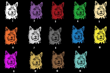 Autoaufkleber "Cairn Terrier" Kopf