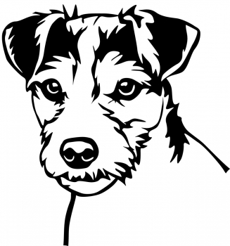 Autoaufkleber "Parson Russell Terrier" Kopf