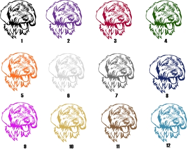 Preview: Autoaufkleber "Basset Fauve de Bretagne" Kopf