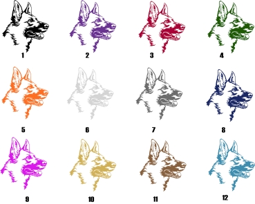 Autoaufkleber "Deutscher Schäferhund" Kopf
