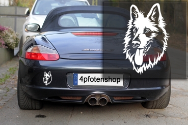 Autoaufkleber "Schweizer Schäferhund" Kopf