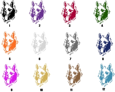 Autoaufkleber "Schweizer Schäferhund" Kopf