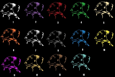 Autoaufkleber "Dackel (Kurzhaar)" Kopf
