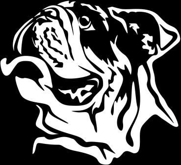 Autoaufkleber "Englische Bulldogge" Kopf