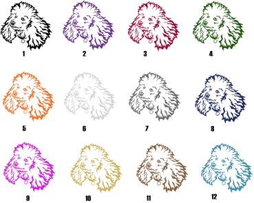 Autoaufkleber "Pudel (Kleinpudel)" Kopf