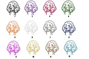 Autoaufkleber "Pudel (Großpudel)" Kopf
