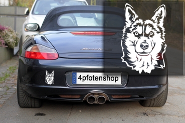 Autoaufkleber "Siberian Husky" Kopf