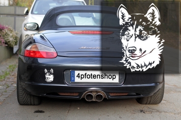 Autoaufkleber "Siberian Husky" Kopf