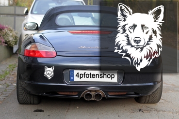 Autoaufkleber "Harzer Fuchs (Altdeutscher Hütehund)" Kopf