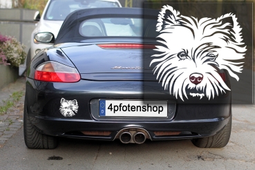 Autoaufkleber "West Highland Terrier" Kopf