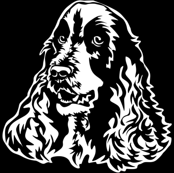 Autoaufkleber "Englischer Cocker Spaniel" Kopf