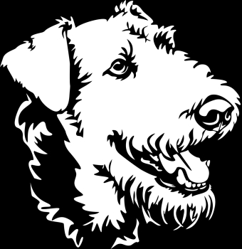 Autoaufkleber "Airedale Terrier" Kopf