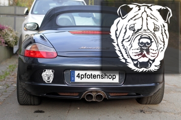 Autoaufkleber "Shar-Pei" Kopf