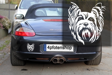 Autoaufkleber "Yorkshire Terrier" Kopf