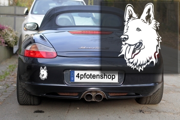 Autoaufkleber "Schweizer Schäferhund" Kopf